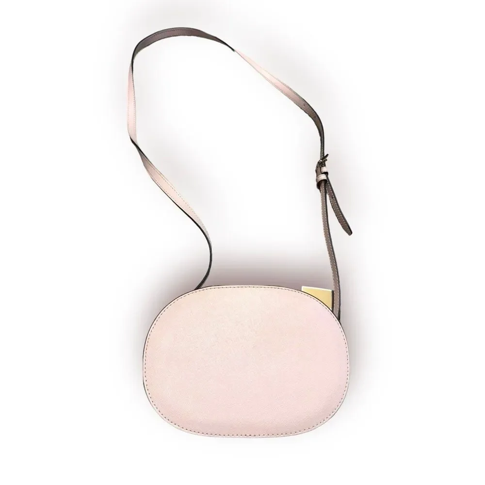 Michael Kors Leather Oval‎ Crossbody Jet Set Travel Blush Pink - Picture 2 of 8
